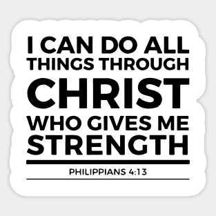 Bibleverse Who Give Me Strength Sticker